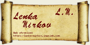 Lenka Mirkov vizit kartica
